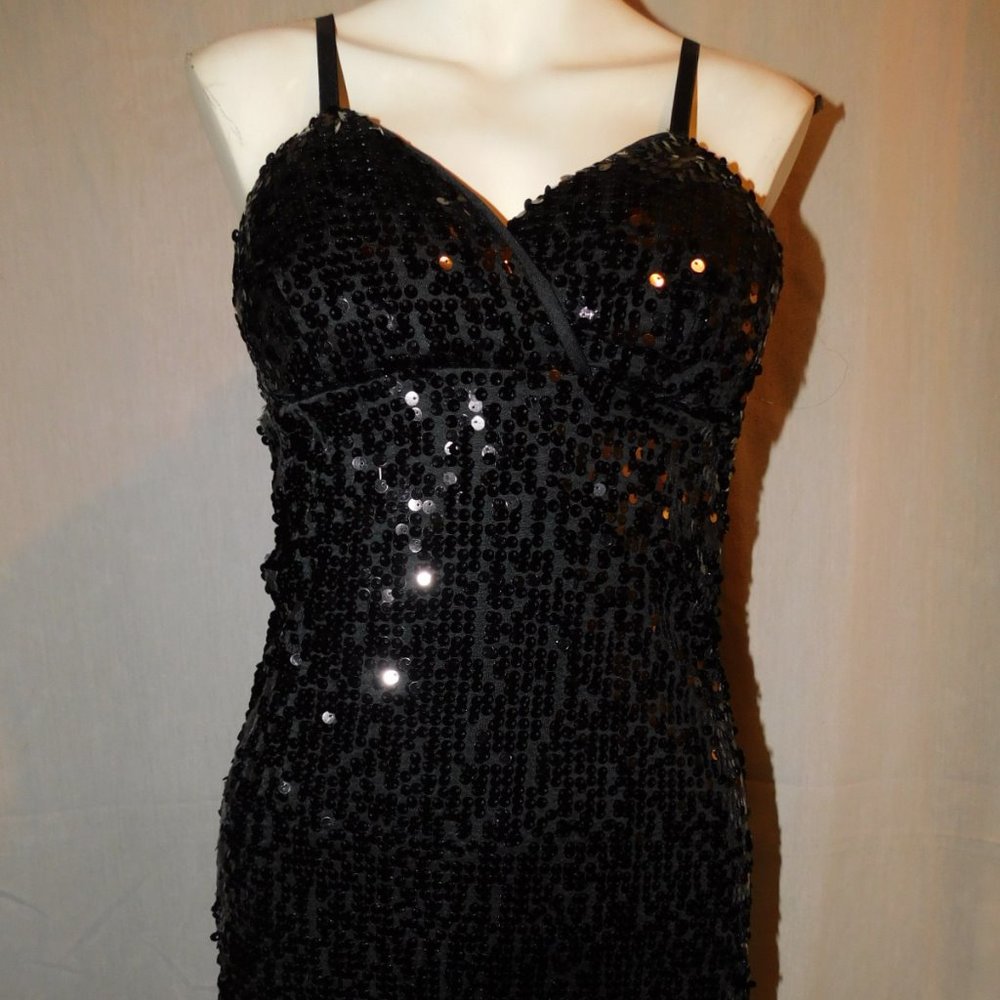 Sequined Poetry Clothing Dress Black Mini Evening